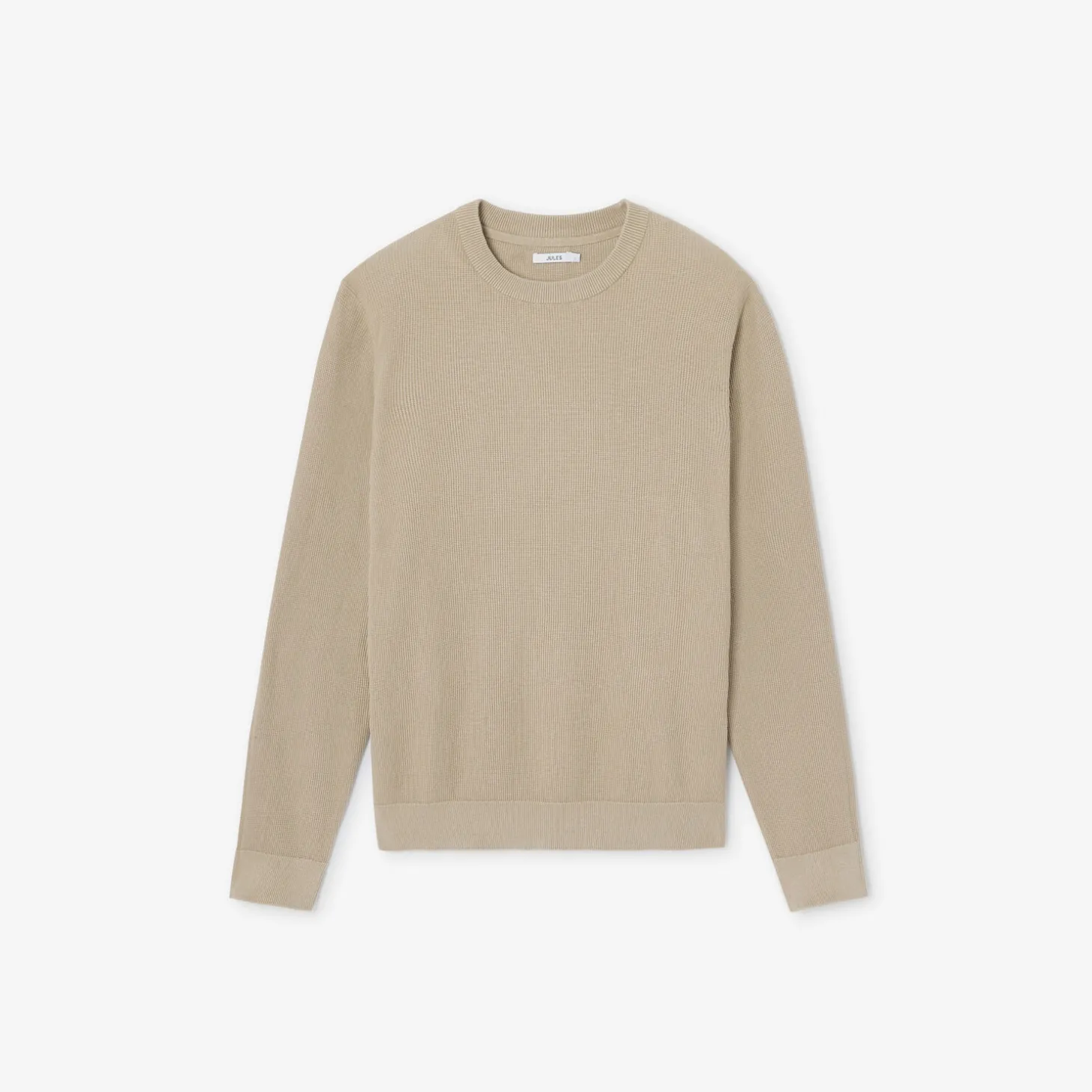 Pull-Jules Pull col rond jeux de points Beige